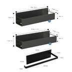 Wall-Mounted Metal Spice Organizer for Refrigerator with Magnetic Design