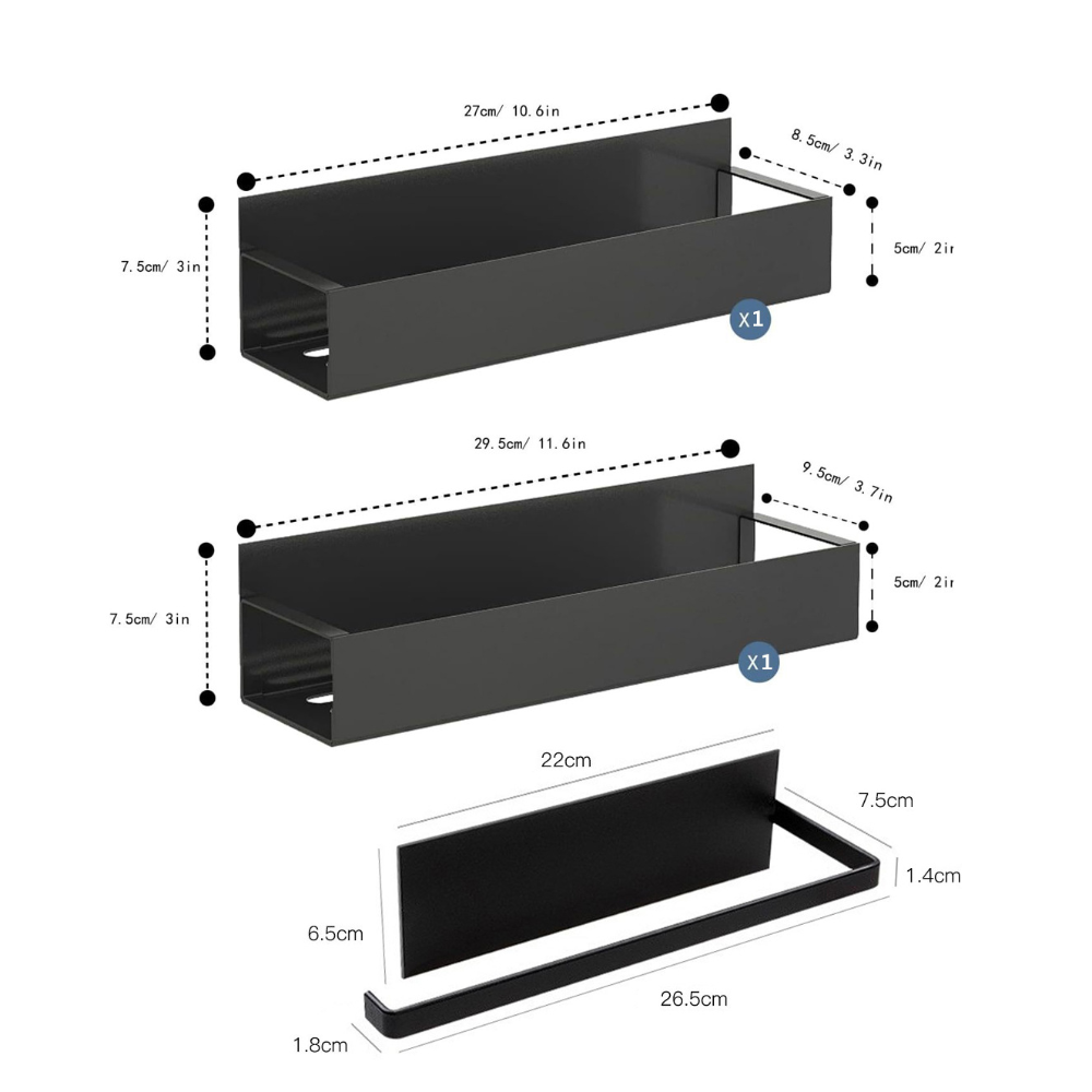 Wall-Mounted Metal Spice Organizer for Refrigerator with Magnetic Design