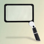 LED Lighted Full Page Reading Magnifier with Magnifying Glass
