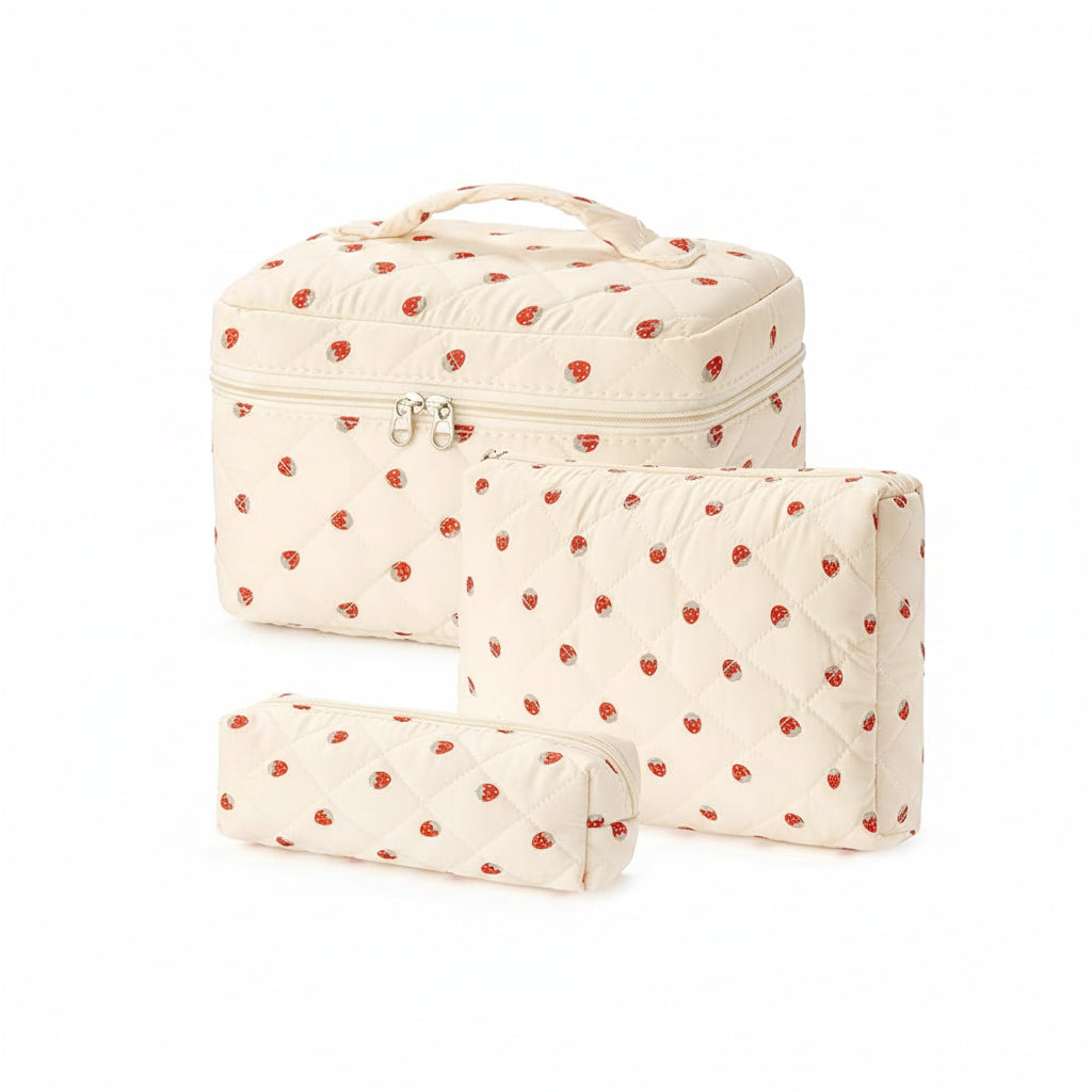 Floral Cotton Cosmetic Case for Travel – Mother's Day Gift