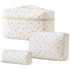 Floral Cotton Cosmetic Case for Travel – Mother's Day Gift