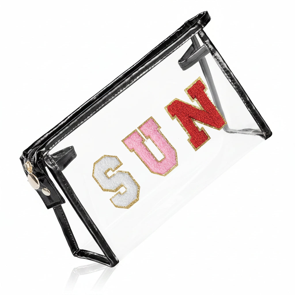 Clear Cosmetic Pouch for Travel - Beach Makeup Bag for Mother's Day