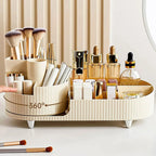 Chic Rotating Cosmetic Storage for Vanity or Bathroom Makeup Organizer