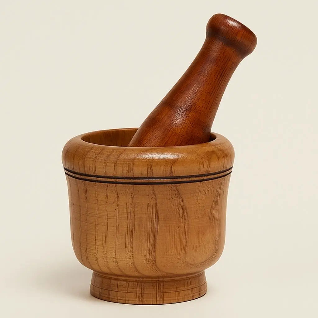 Heritage Wood Spice Crusher – Artisan Mortar & Pestle Set