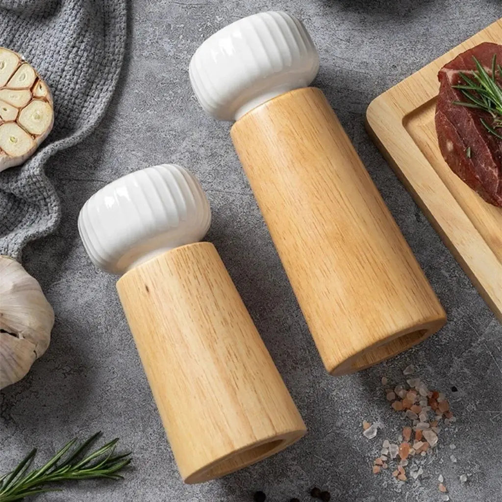 Avery Wood & Ceramic Spice Mill – Handcrafted Pepper Grinder