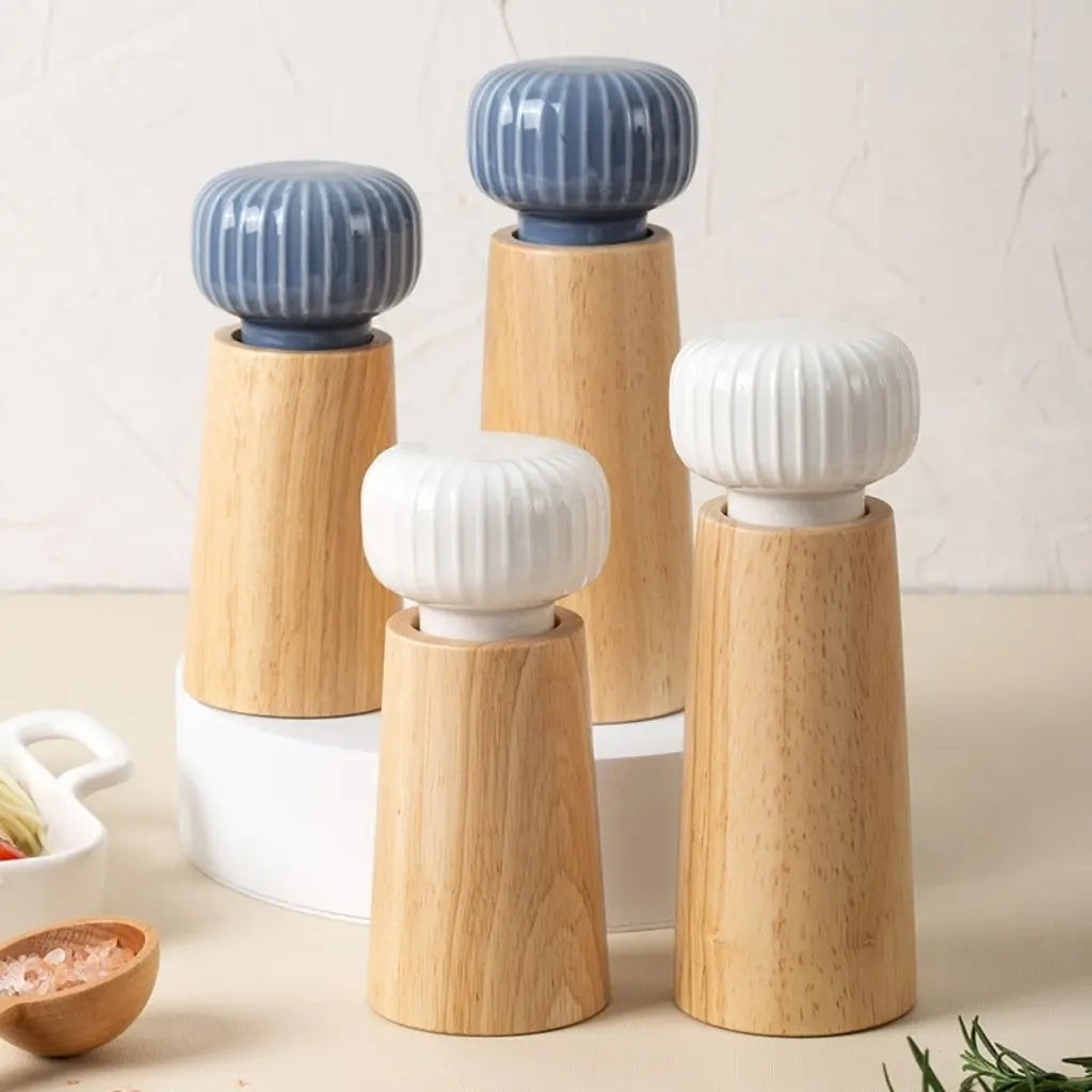 Avery Wood & Ceramic Spice Mill – Handcrafted Pepper Grinder