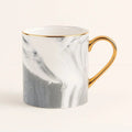 Elegance Marble-Inspired Coffee Mug with Luxe Gold Handle