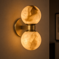 Sleek Marble Artistry Wall Light
