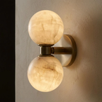 Sleek Marble Artistry Wall Light
