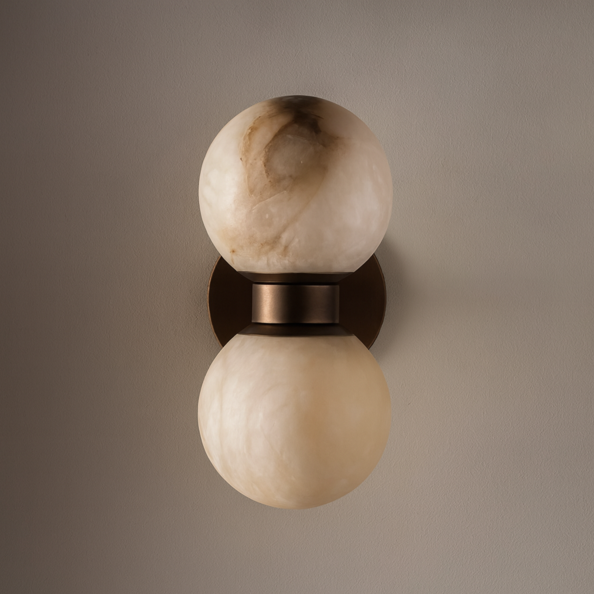 Sleek Marble Artistry Wall Light