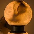 Sleek Marble Artistry Wall Light