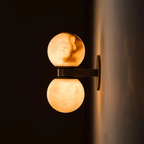 Sleek Marble Artistry Wall Light