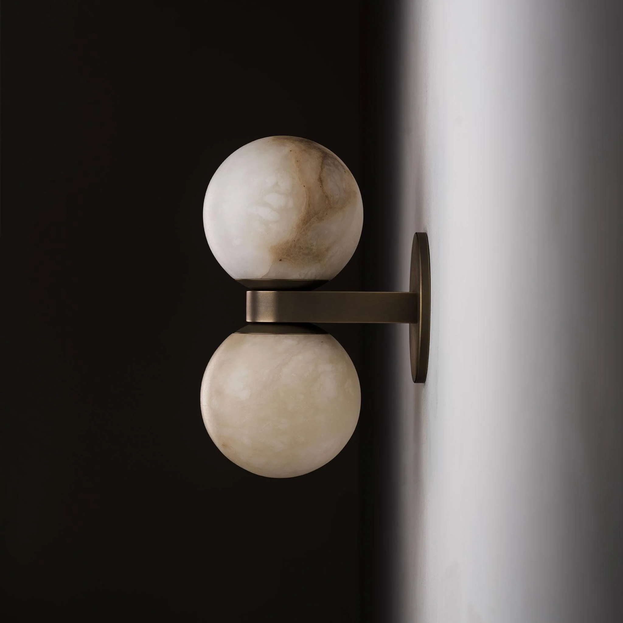 Sleek Marble Artistry Wall Light