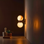 Sleek Marble Artistry Wall Light