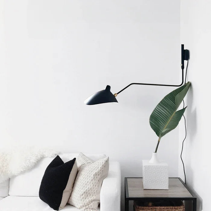 Adjustable Wall Light with Dual Arms for Reading and Accent Illumination