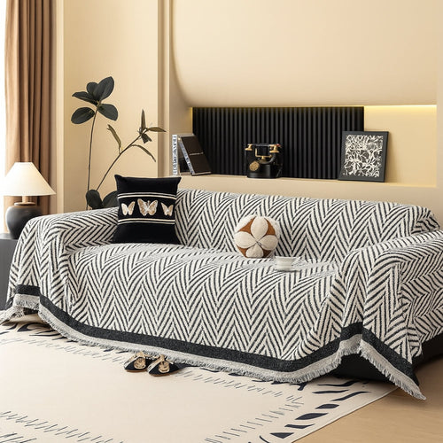 Boho Style Sofa Protector - Soft Jacquard Microfiber Cover