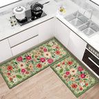 Meadow | Floral anti-fatigue kitchen mat set 1