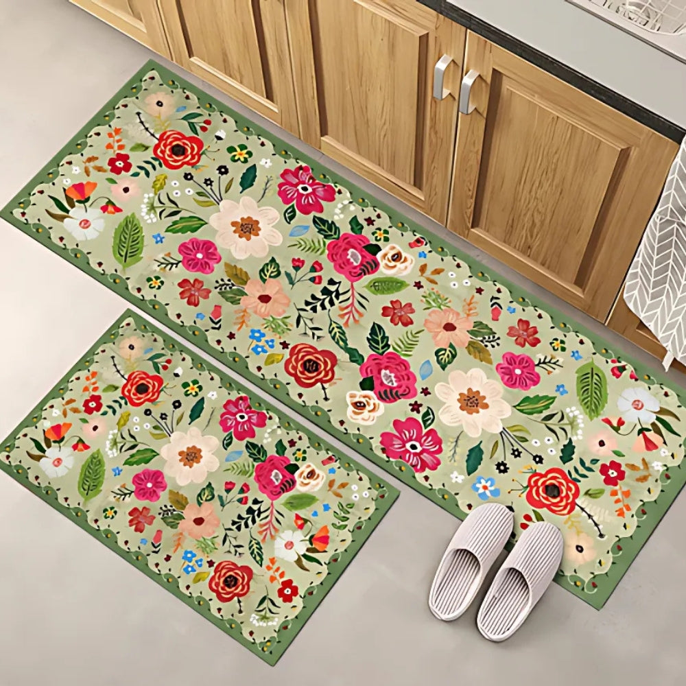Meadow | Floral anti-fatigue kitchen mat set 3