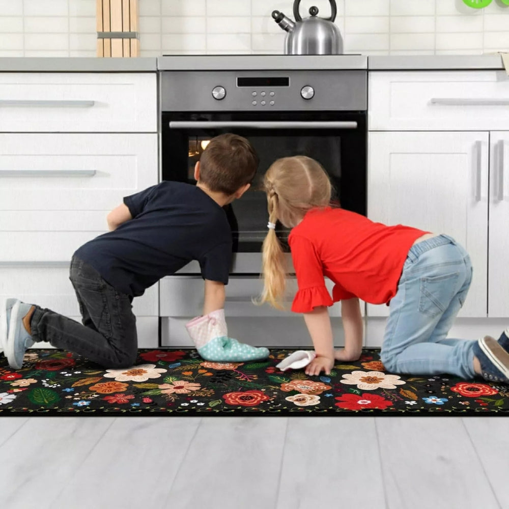 Meadow | Floral anti-fatigue kitchen mat set 7