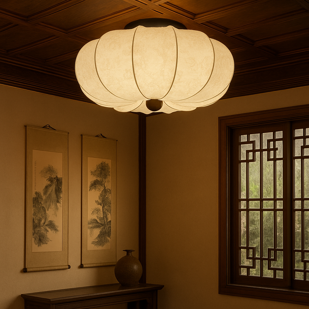 Modern Silk Pendant Light Fixture