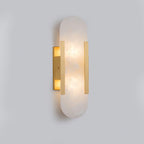 Handcrafted Alabaster Wall Light with Brass Details – Elegant Design