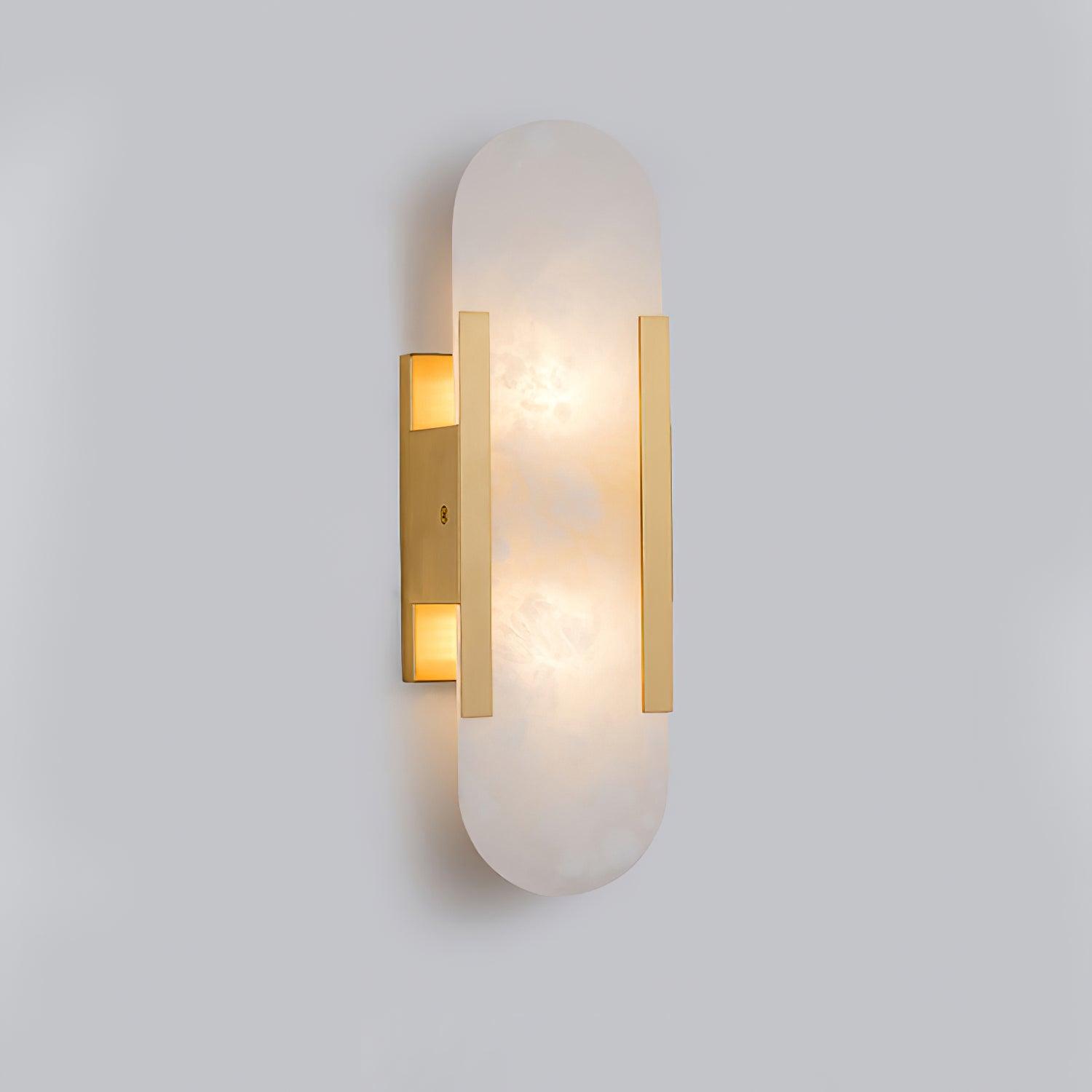 Handcrafted Alabaster Wall Light with Brass Details – Elegant Design