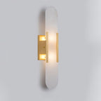 Handcrafted Alabaster Wall Light with Brass Details – Elegant Design