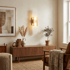 Handcrafted Alabaster Wall Light with Brass Details – Elegant Design