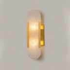 Handcrafted Alabaster Wall Light with Brass Details – Elegant Design