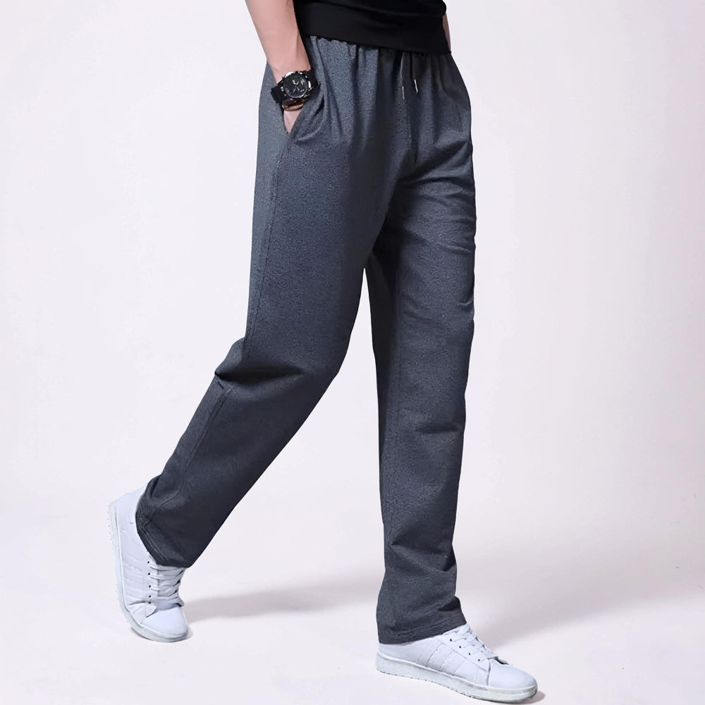 Casual Joggers for Men with Wide Leg and Drawstring Design