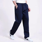 Casual Joggers for Men with Wide Leg and Drawstring Design