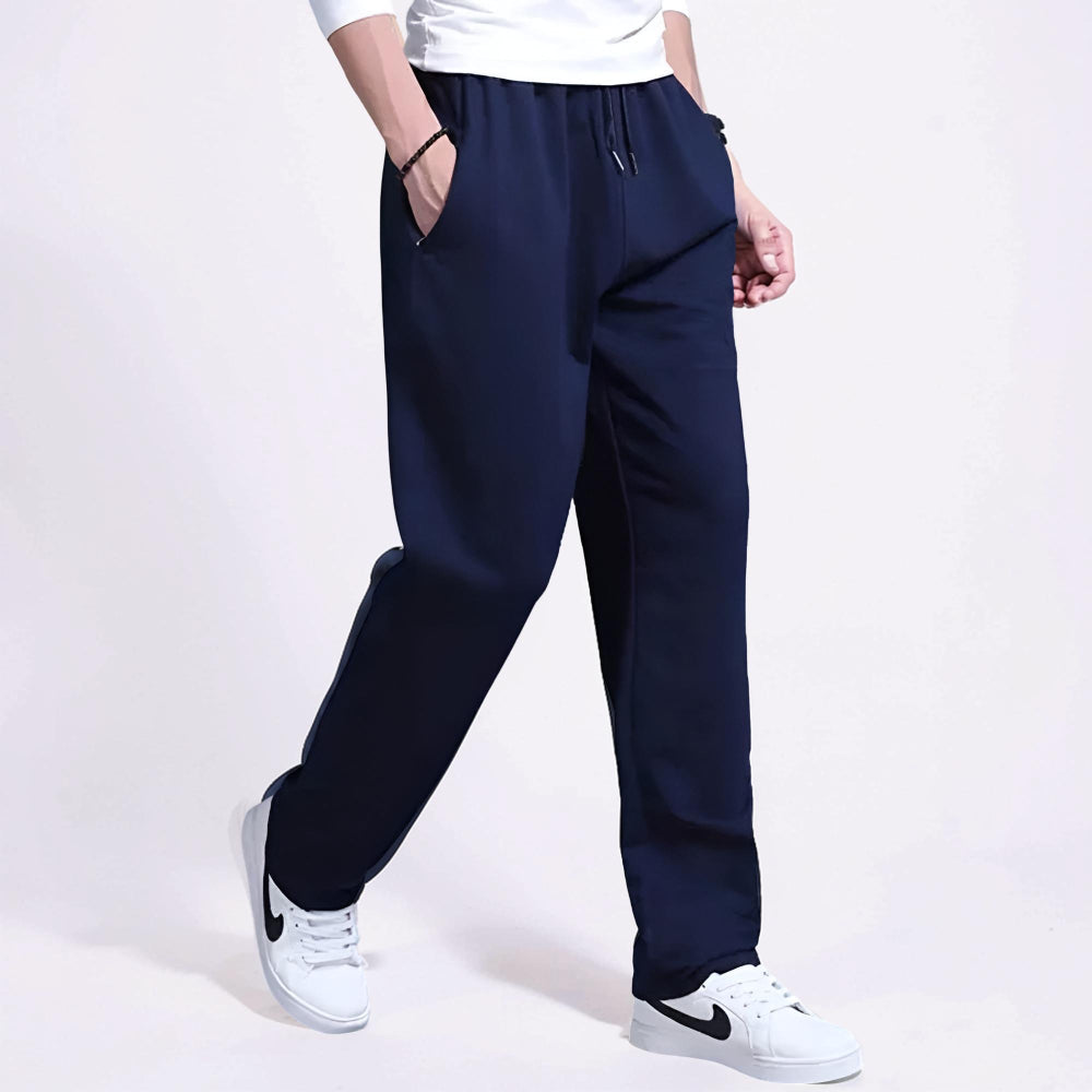 Casual Joggers for Men with Wide Leg and Drawstring Design