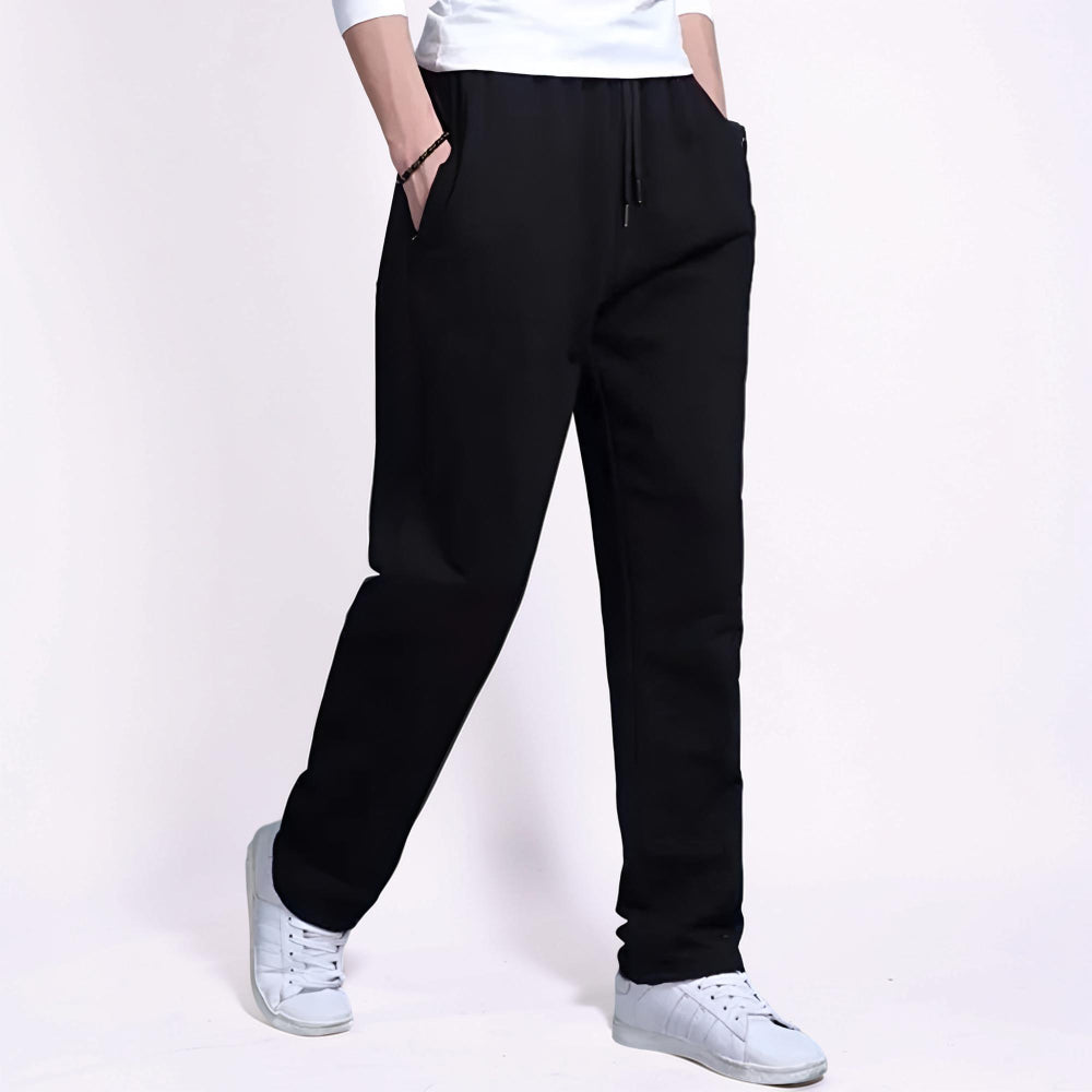 Casual Joggers for Men with Wide Leg and Drawstring Design