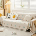 Chenille Sofa Slipcover - Soft Fabric with Geometric Pattern