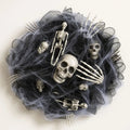 Eerie Skull and Bone Halloween Mesh Decoration