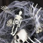 Eerie Skull and Bone Halloween Mesh Decoration