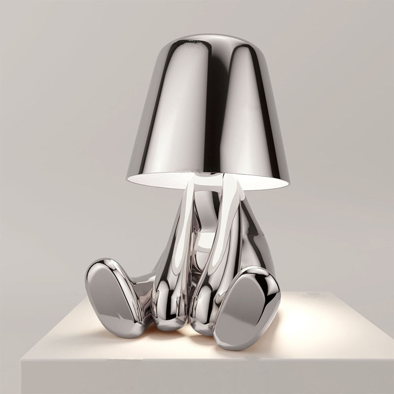 Reflective Art Form Metallic Table Lamp