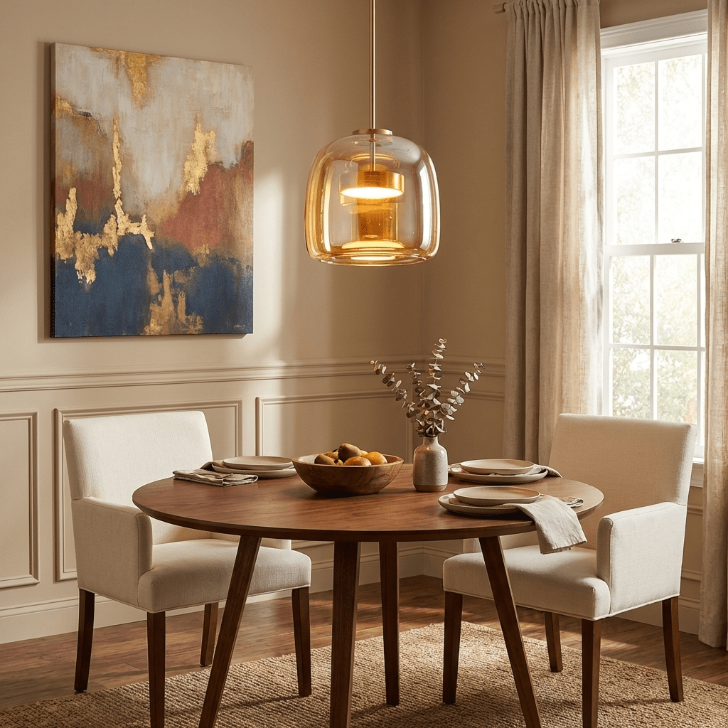 Contemporary Glass Pendant Light for Dining and Kitchen Spaces