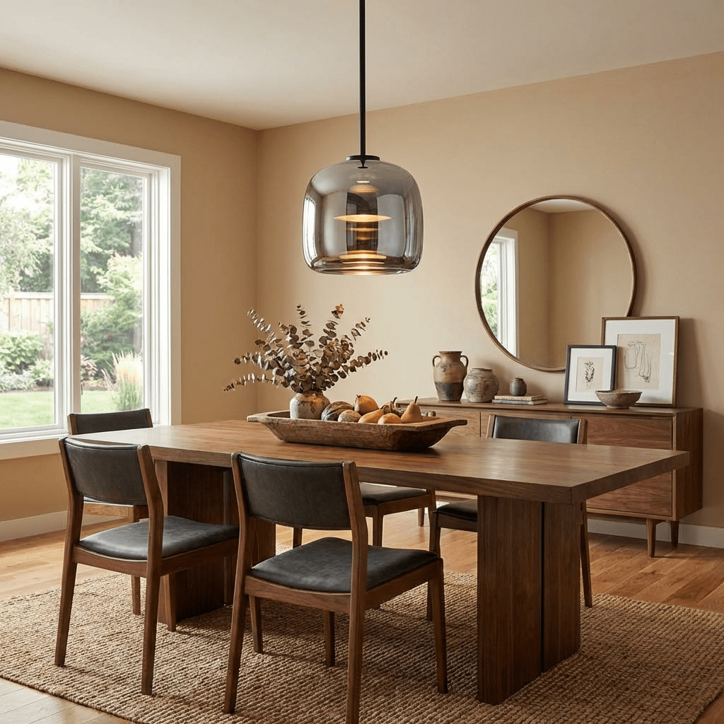 Contemporary Glass Pendant Light for Dining and Kitchen Spaces