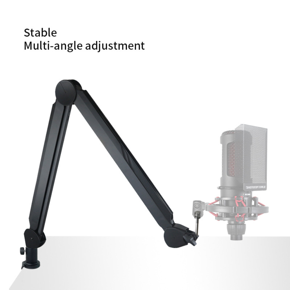 Adjustable Desk Boom Arm for Microphone with Cable Management