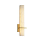 Brass Indoor Wall Light Fixture with LED - Modern Alabaster Design