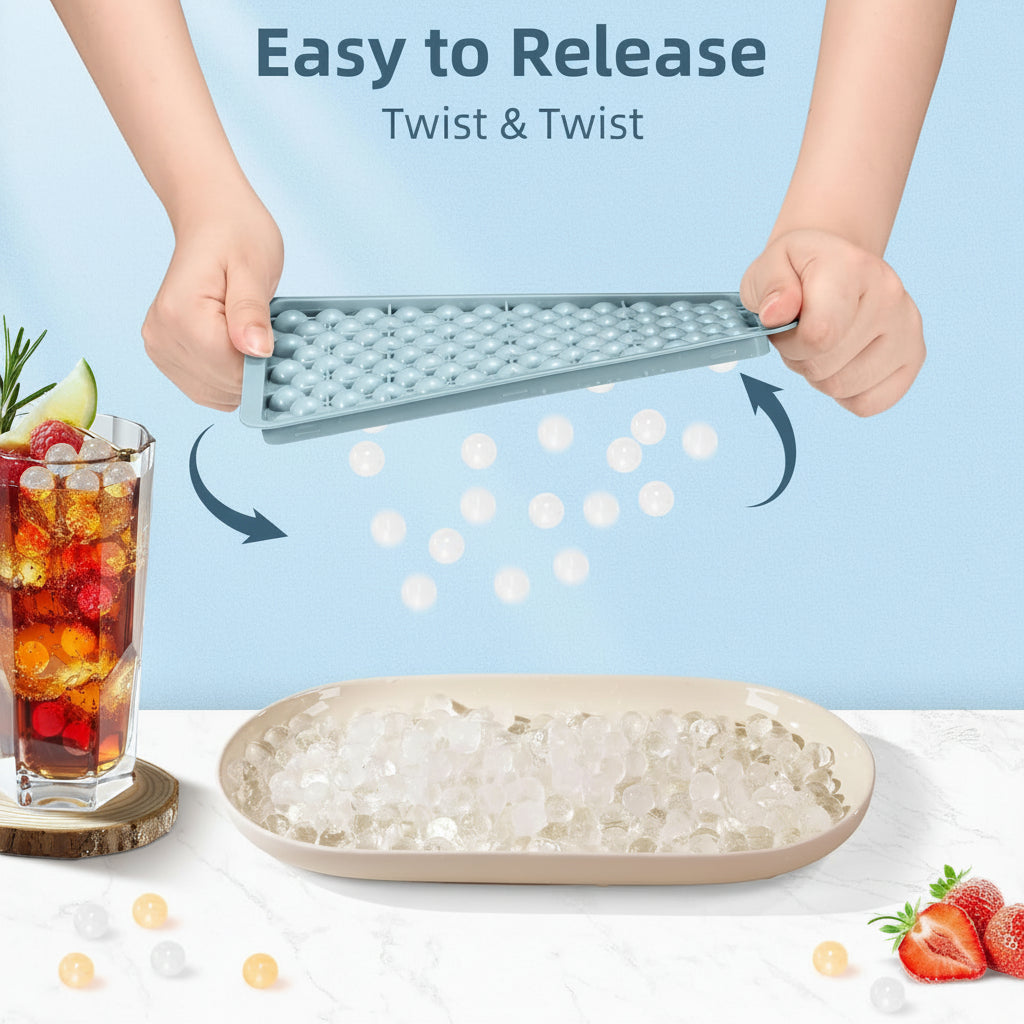 Mini Silicone Ice Ball Mold Tray for Round Ice Cubes