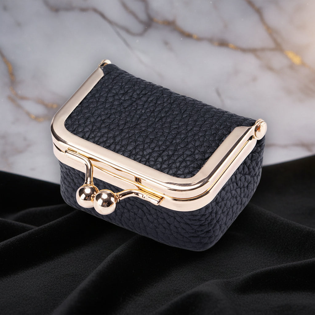 Travel Organizer for Jewelry – Genuine Leather Box with Gold Clasp