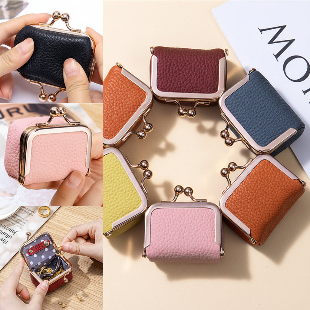 Travel Organizer for Jewelry – Genuine Leather Box with Gold Clasp