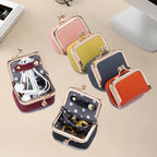 Travel Organizer for Jewelry – Genuine Leather Box with Gold Clasp