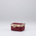 Travel Organizer for Jewelry – Genuine Leather Box with Gold Clasp