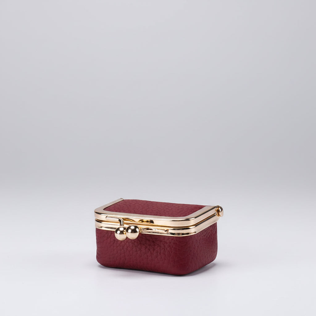 Travel Organizer for Jewelry – Genuine Leather Box with Gold Clasp