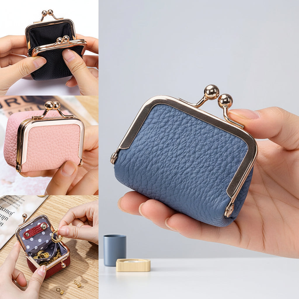 Travel Organizer for Jewelry – Genuine Leather Box with Gold Clasp