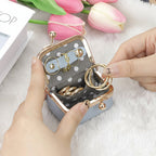 Travel Organizer for Jewelry – Genuine Leather Box with Gold Clasp