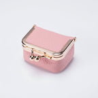 Travel Organizer for Jewelry – Genuine Leather Box with Gold Clasp